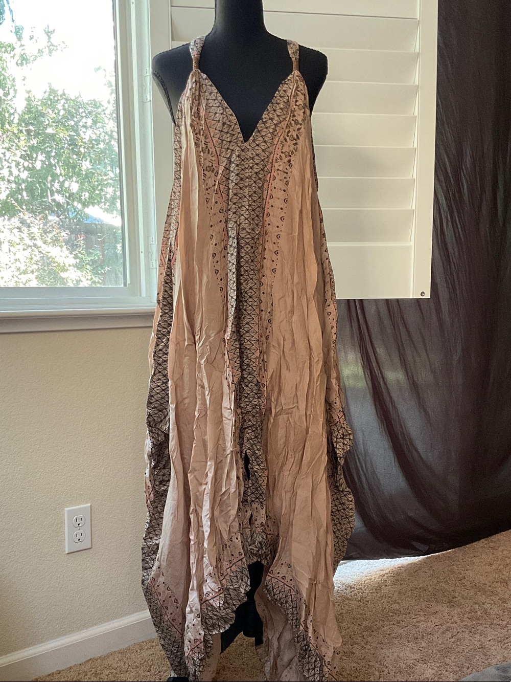Free People Beige Boho Maxi Dress - Picture 1 of 7